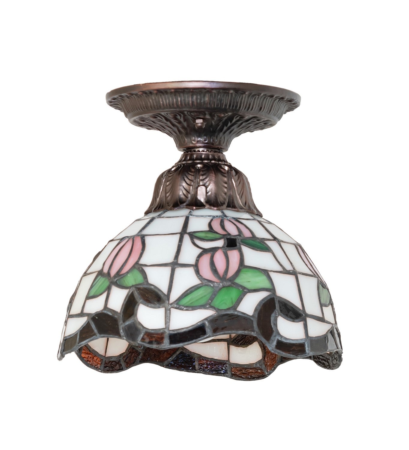 Meyda Tiffany - 276104 - One Light Flushmount - Roseborder