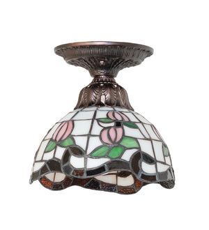 Meyda Tiffany - 276104 - One Light Flushmount - Roseborder