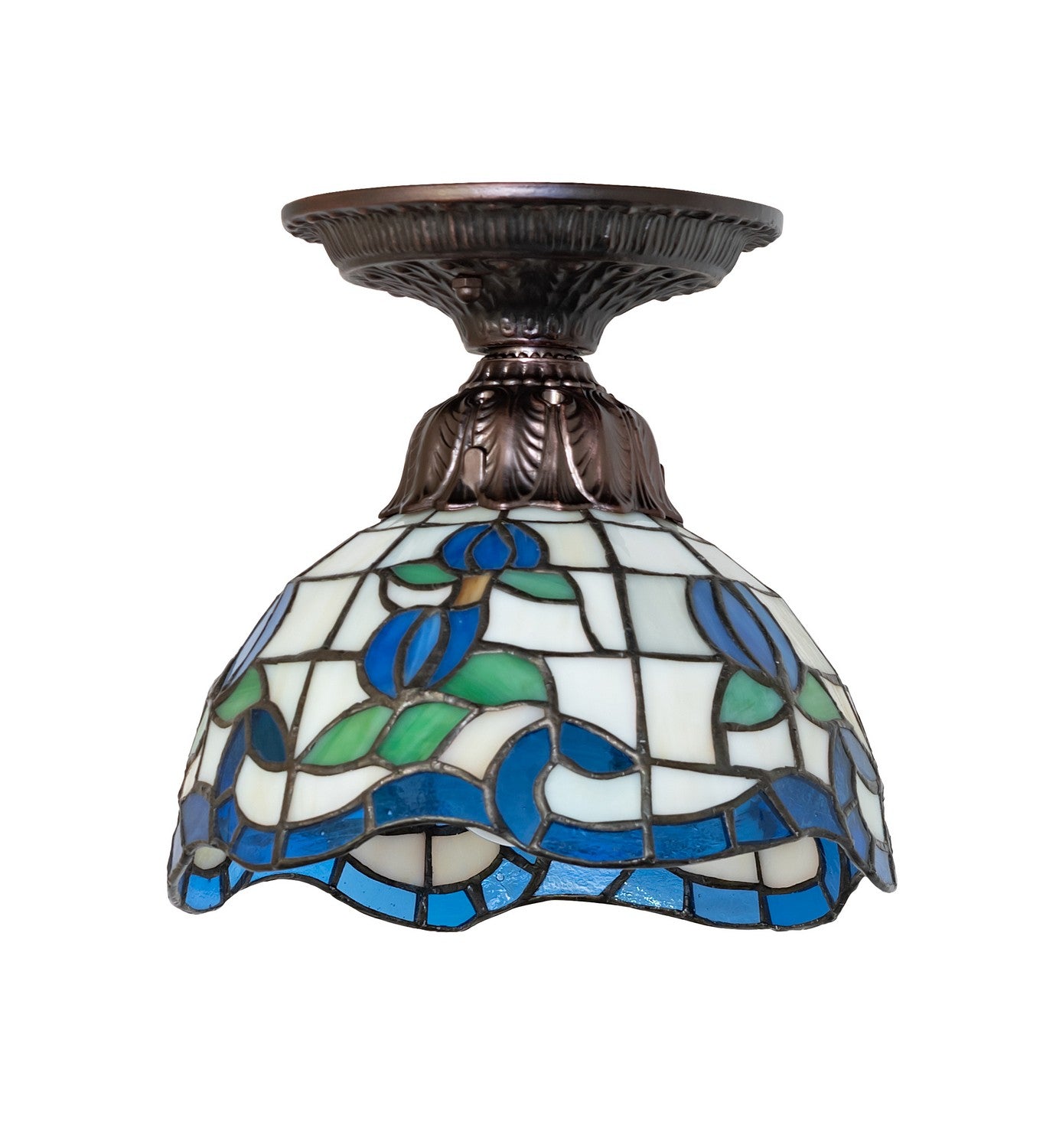 Meyda Tiffany - 276105 - One Light Flushmount - Roseborder