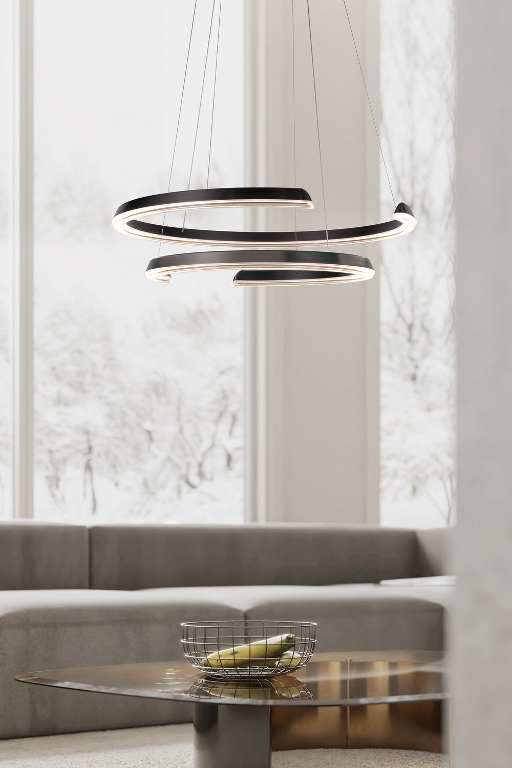 PageOne - PP121825-SDG - LED Pendant - Solaire - Satin Dark Gray