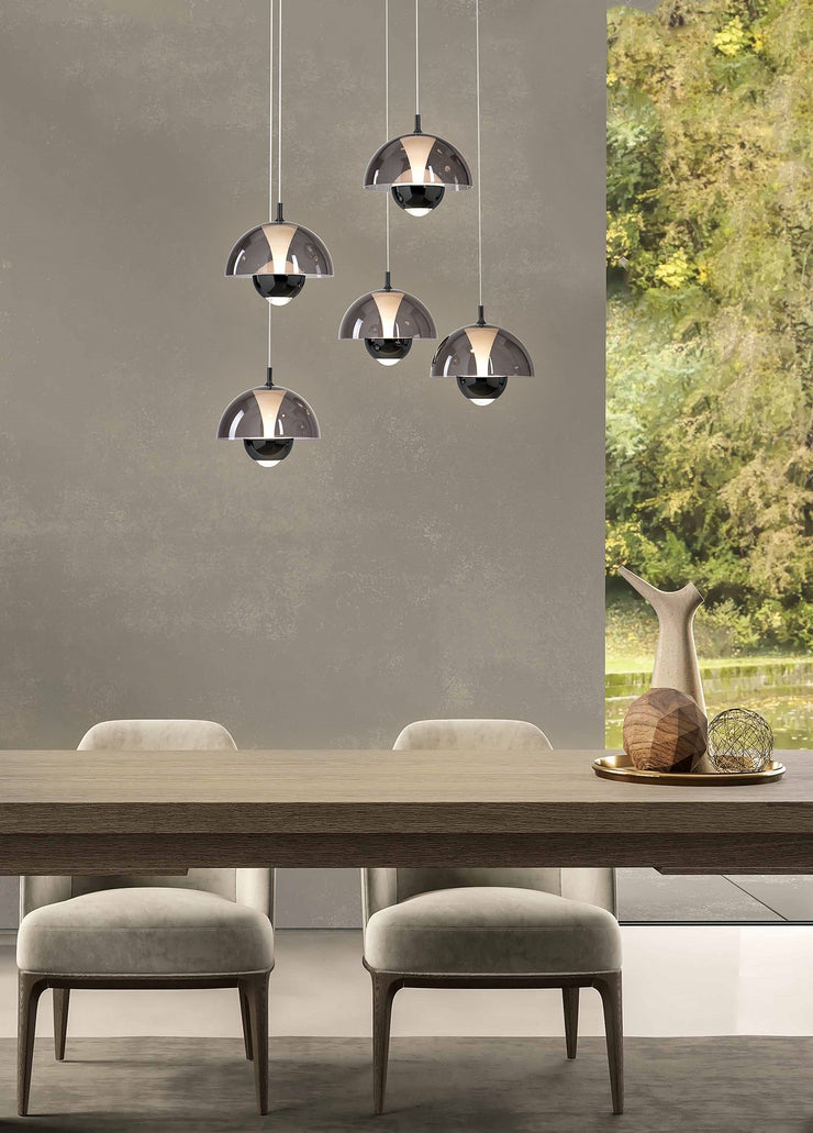 PageOne - PP121940-BKC/SM - LED Pendant - Andoria - Black Chrome