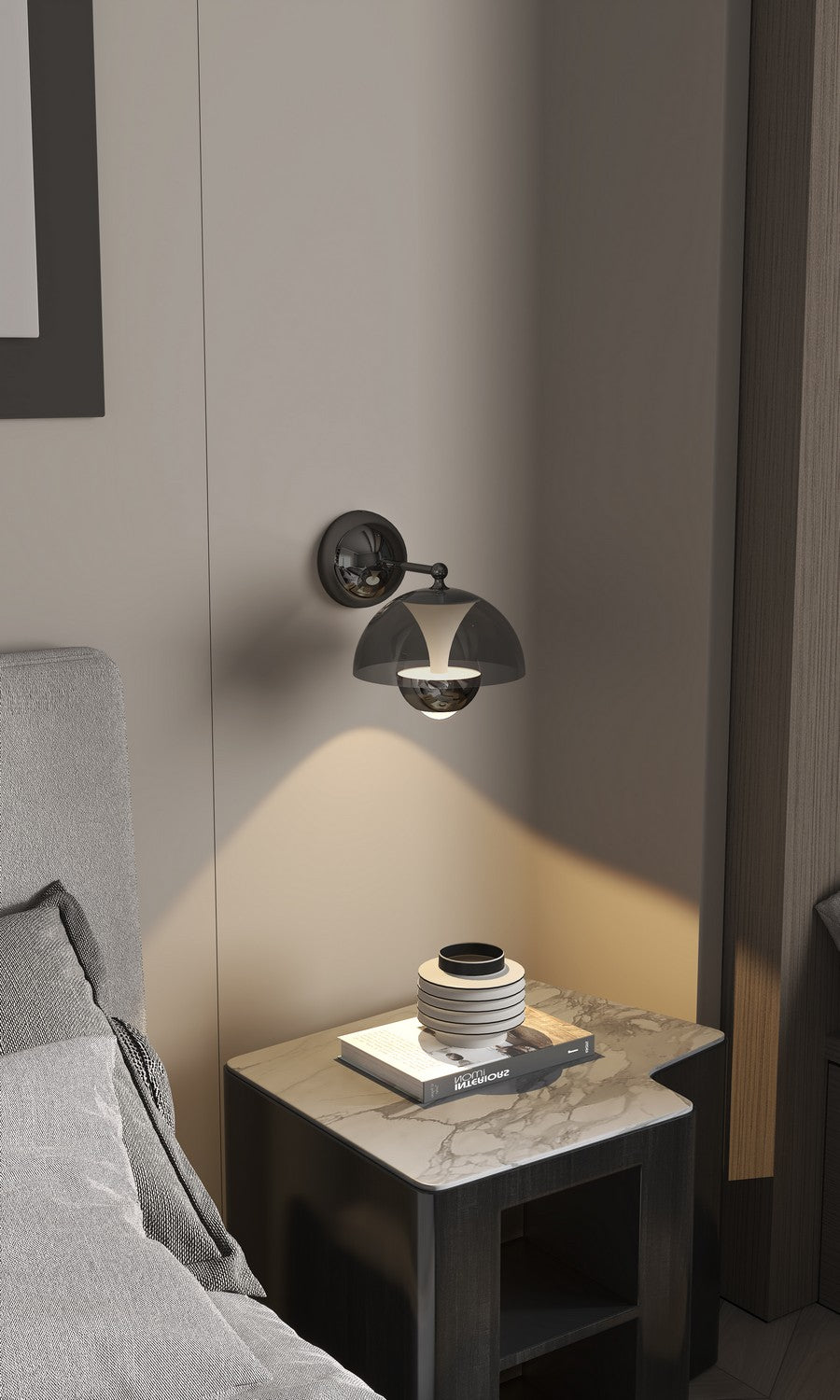 PageOne - PW131559-BKC/SM - LED Wall Sconce - Andoria - Black Chrome