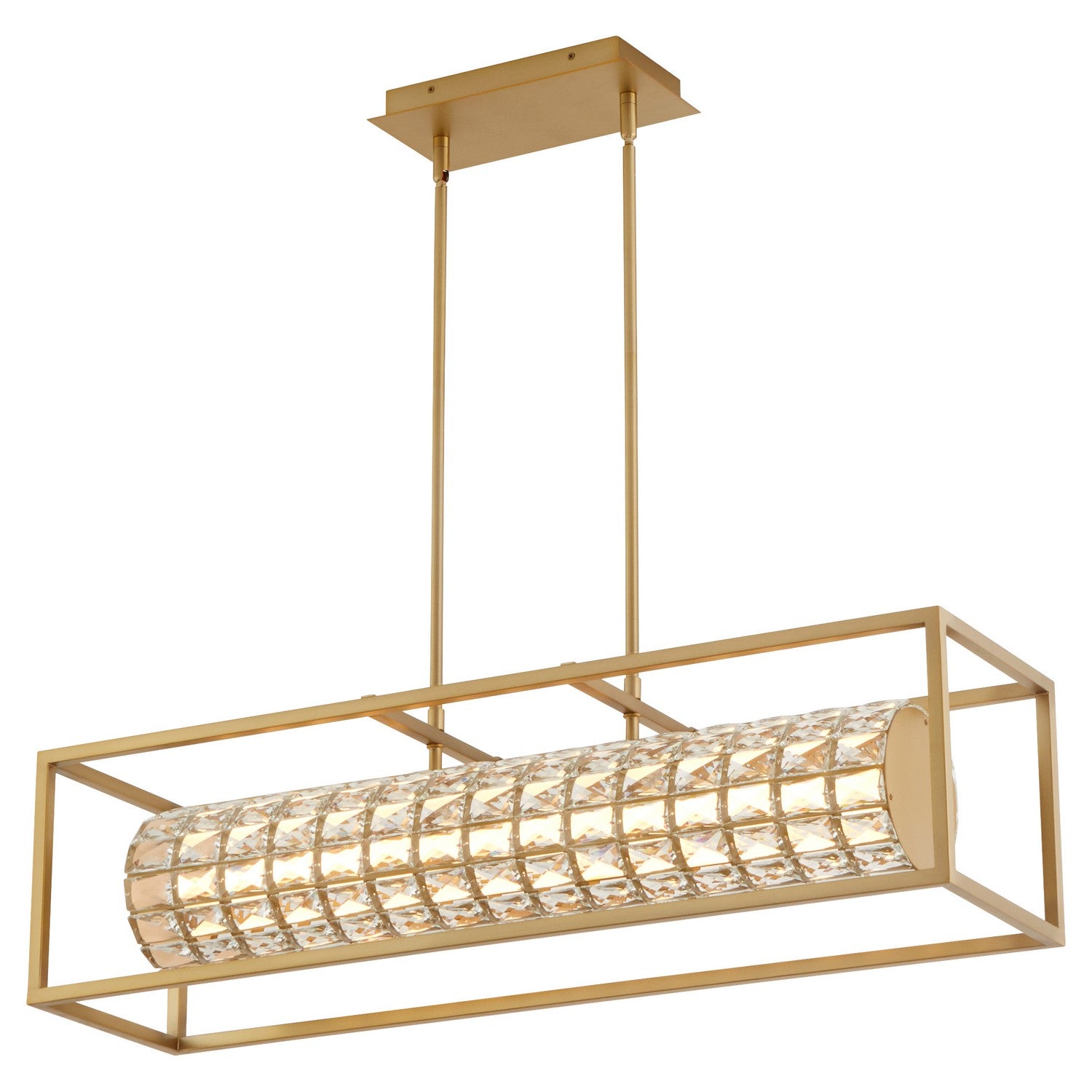 Oxygen - 3-676-40 - LED Linear Pendant - Elan - Aged Brass