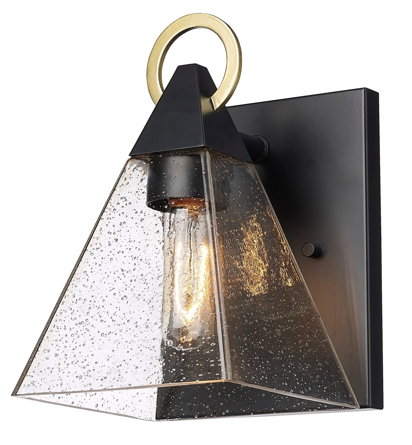 Acclaim Lighting - 1040BK - One Light Outdoor Wall Lantern - Dewitt - Matte Black with Gold