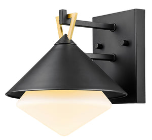 Acclaim Lighting - 1044BK - One Light Outdoor Wall Lantern - Edmore - Matte Black with Gold