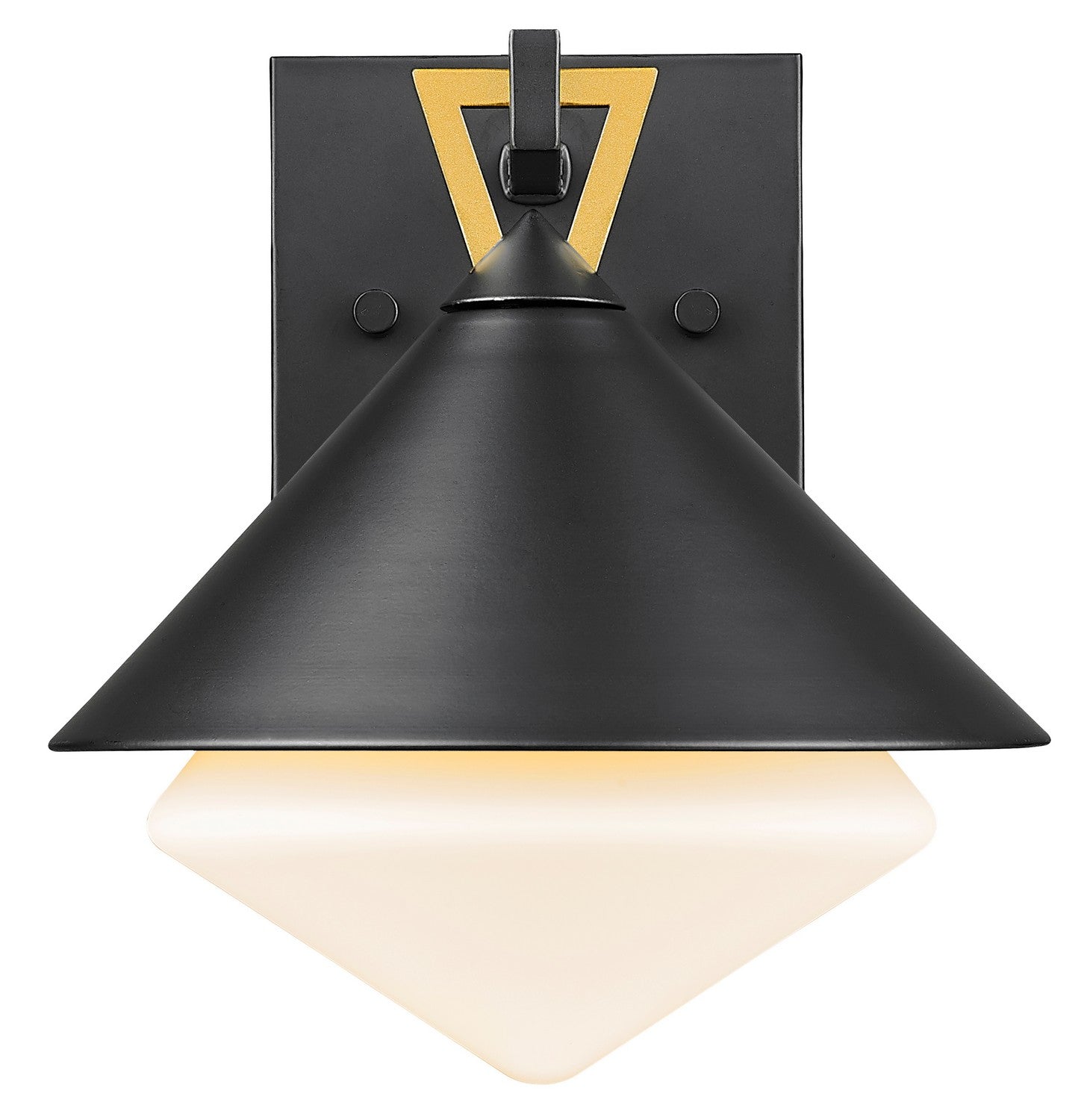 Acclaim Lighting - 1044BK - One Light Outdoor Wall Lantern - Edmore - Matte Black with Gold