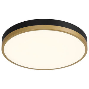 Access - 20823LEDD-BWA/WHT - LED Flush Mount - Coco - Black with Antique Brushed Brass