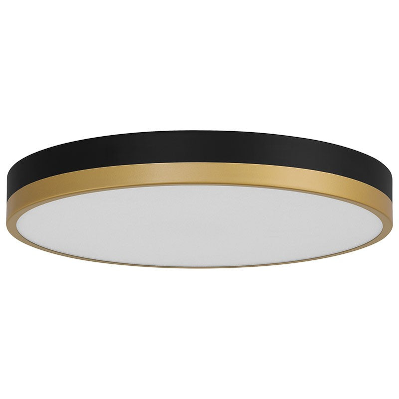 Access - 20823LEDD-BWA/WHT - LED Flush Mount - Coco - Black with Antique Brushed Brass