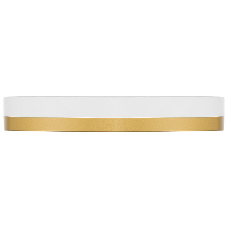 Access - 20823LEDD-WWA/WHT - LED Flush Mount - Coco - White with Antique Brushed Brass