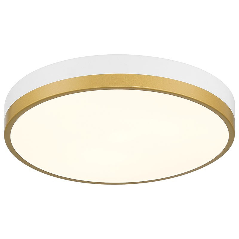 Access - 20823LEDD-WWA/WHT - LED Flush Mount - Coco - White with Antique Brushed Brass