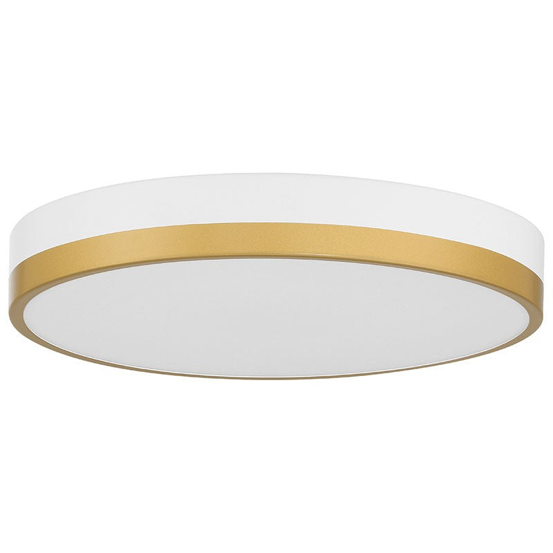 Access - 20823LEDD-WWA/WHT - LED Flush Mount - Coco - White with Antique Brushed Brass