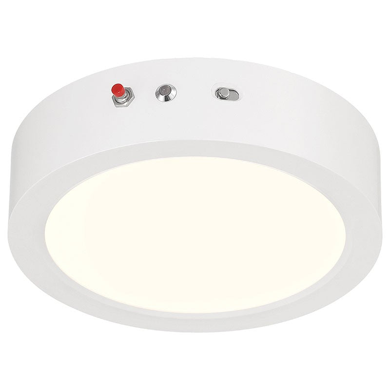 Access - 20881LEDCSEM-WH/ACR - LED Flush Mount - Slim Color Selictible Emergency Battery Backup - White