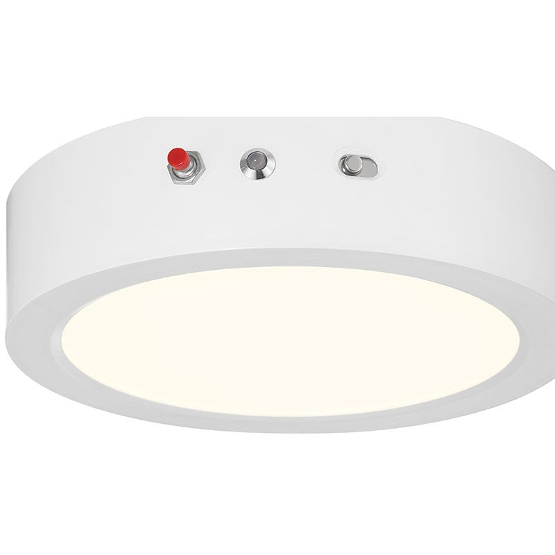 Access - 20881LEDCSEM-WH/ACR - LED Flush Mount - Slim Color Selictible Emergency Battery Backup - White