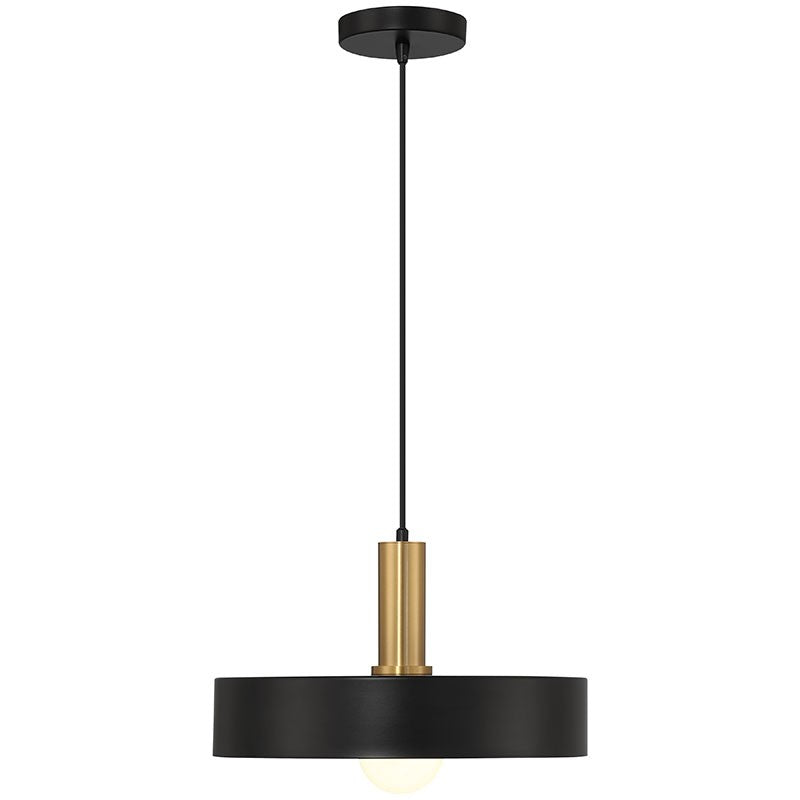 Access - 23798-BWA - One Light Pendant - Slate - Black with Antique Brushed Brass