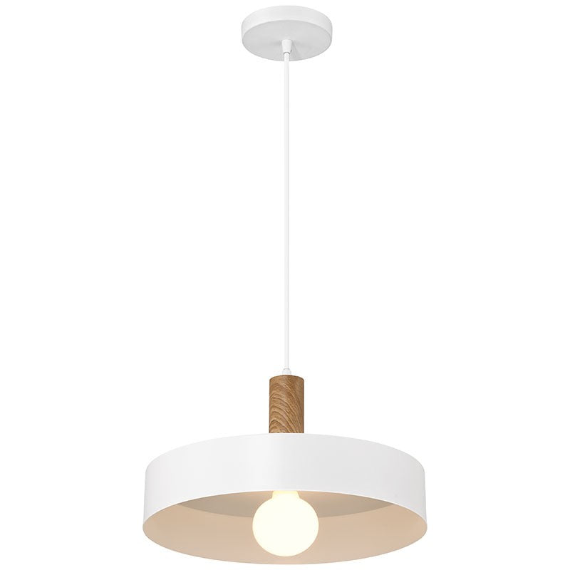 Access - 23798-WH/WGN - One Light Pendant - Slate - White with Wood Grain