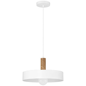 Access - 23798-WH/WGN - One Light Pendant - Slate - White with Wood Grain