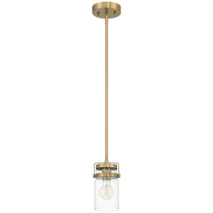 Access - 63080-BG/CLR - One Light Pendant - Shelby - Brushed Gold