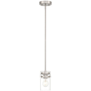 Access - 63080-BS/CLR - One Light Pendant - Shelby - Brushed Steel