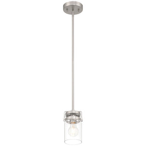 Access - 63080-BS/CLR - One Light Pendant - Shelby - Brushed Steel