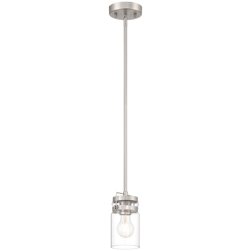 Access - 63080-BS/CLR - One Light Pendant - Shelby - Brushed Steel