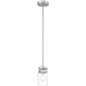 Access - 63080-BS/CLR - One Light Pendant - Shelby - Brushed Steel