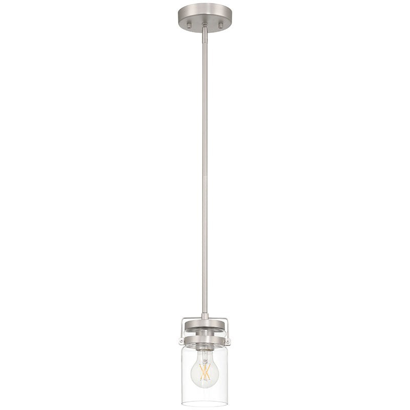 Access - 63080-BS/CLR - One Light Pendant - Shelby - Brushed Steel