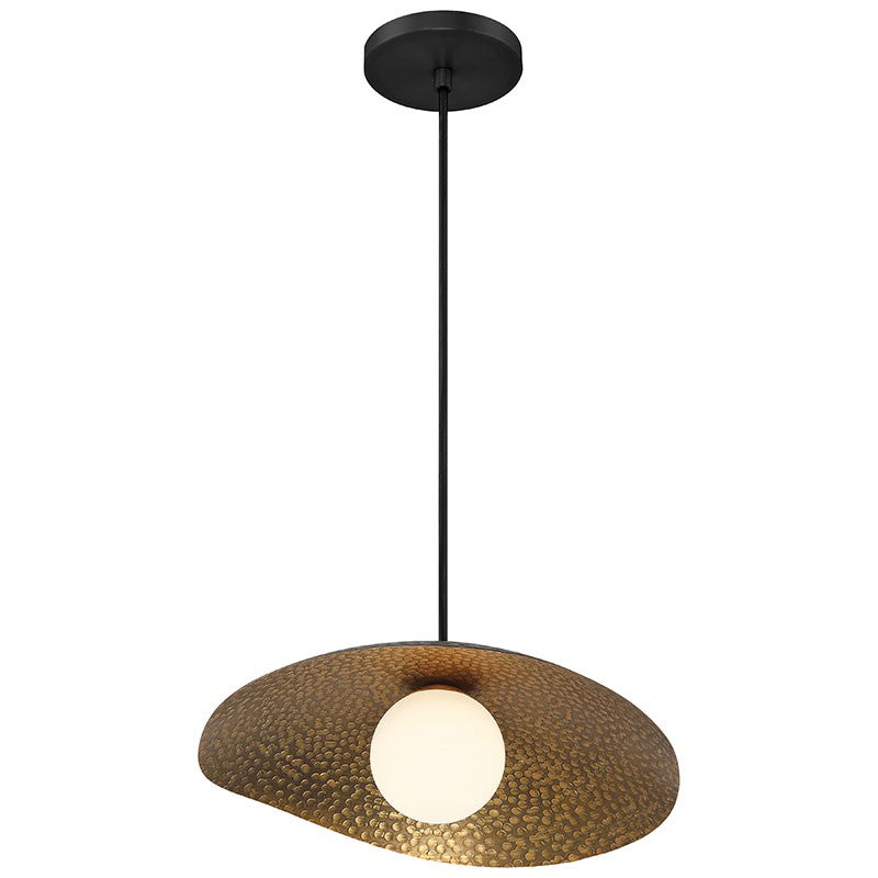 Access - 63134LEDDLP-BWA/OPL - LED Pendant - Yates - Black with Antique Brushed Brass