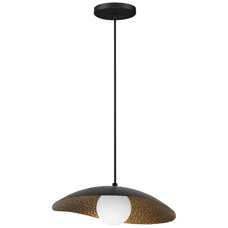 Access - 63134LEDDLP-BWA/OPL - LED Pendant - Yates - Black with Antique Brushed Brass