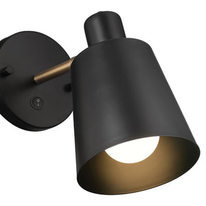 Access - 72020-BWA - One Light Wall Sconce - Dalton - Black with Antique Brushed Brass