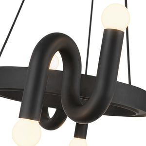Alora - CH420823MB - Eight Light Chandelier - Sadie - Matte Black