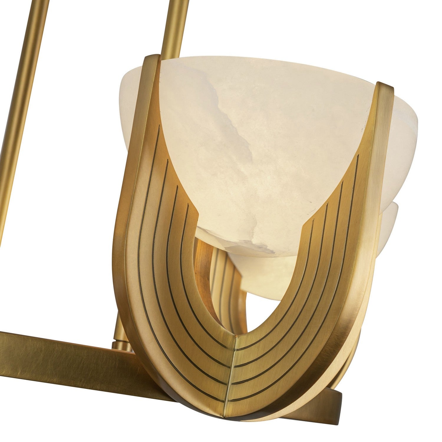 Alora - CH362423VBAR-UNV - LED Chandelier - Colette - Vintage Brass/Alabaster
