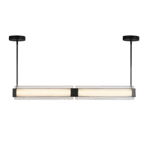 Alora - LP374247UBCR-UNV - LED Linear Pendant - Alai - Urban Bronze/Ribbed Glass