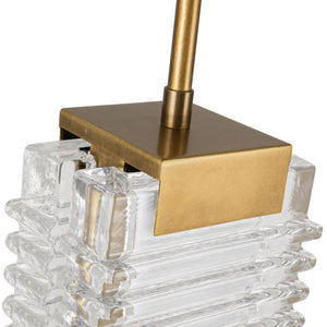 Alora - PD374316VBCR-UNV - LED Pendant - Alai - Vintage Brass/Ribbed Glass