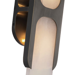 Alora - WV357217UBAR - Two Light Wall Vanity - Odin - Urban Bronze/Alabaster