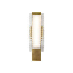 Alora - WV374118VBCR - LED Wall Vanity - Alai - Vintage Brass/Ribbed Glass