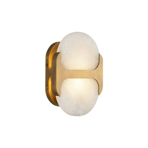 Alora - WV357109VBAR - One Light Wall Vanity - Odin - Vintage Brass/Alabaster