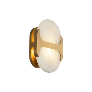 Alora - WV357109VBAR - One Light Wall Vanity - Odin - Vintage Brass/Alabaster