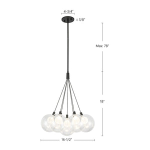 Kuzco Lighting - CH3117-BK - LED Chandelier - Bolla - Black