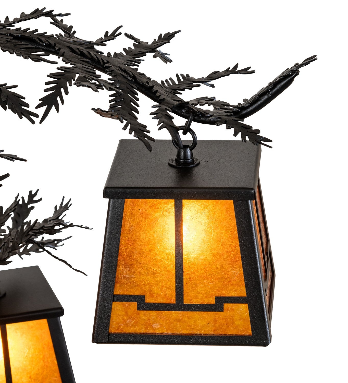 Meyda Tiffany - 270103 - Four Light Chandelier - Pine Branch - Textured Black