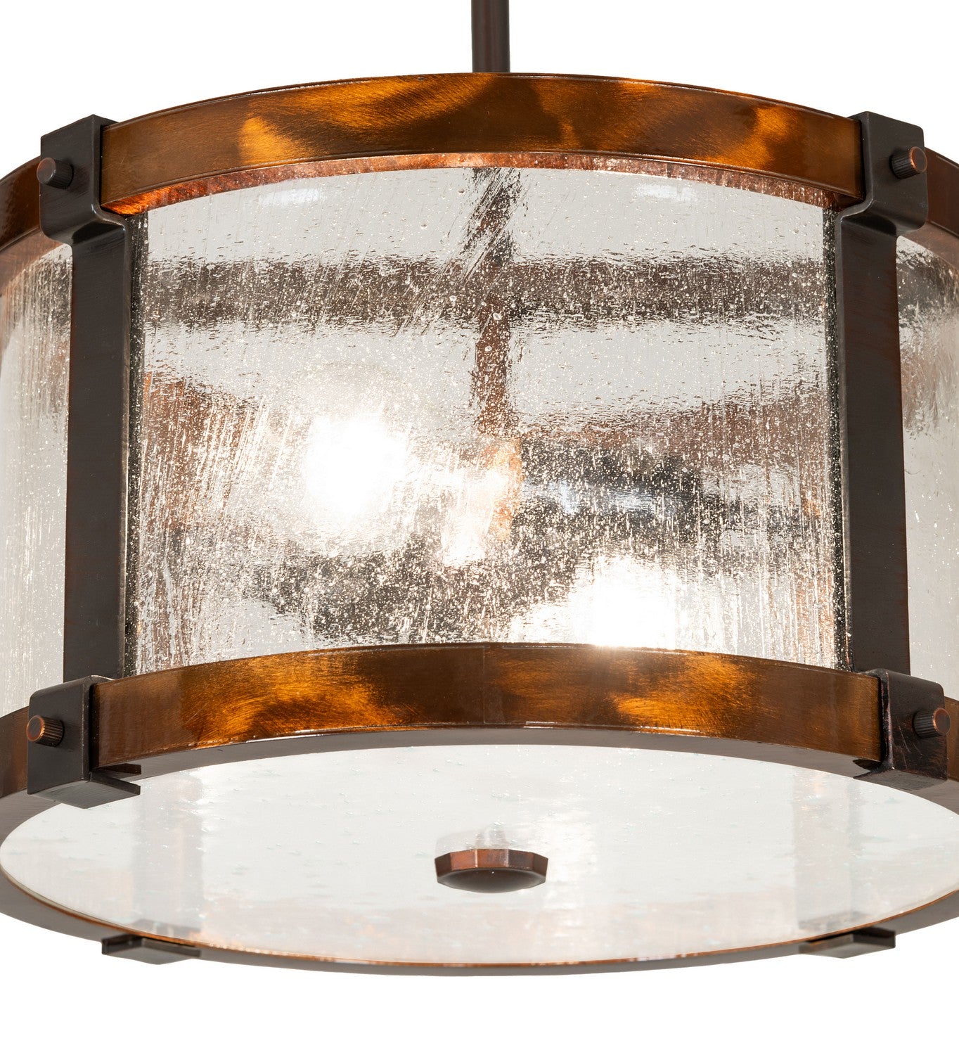 Meyda Tiffany - 271182 - Two Light Pendant - Cilindro - Trans Copper/Old Copper Pot