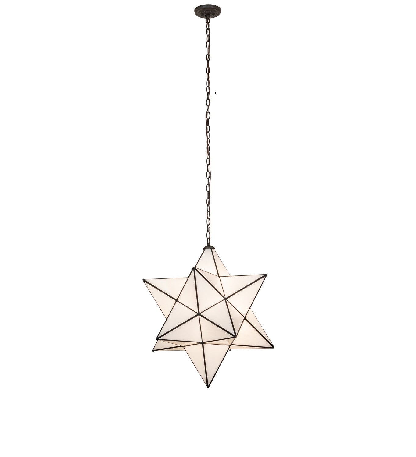 Meyda Tiffany - 275279 - One Light Pendant - Moravian Star - Exterior Oil Rubbed Bronze