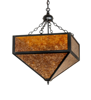 Meyda Tiffany - 277277 - Four Light Pendant - Mission - Textured Black