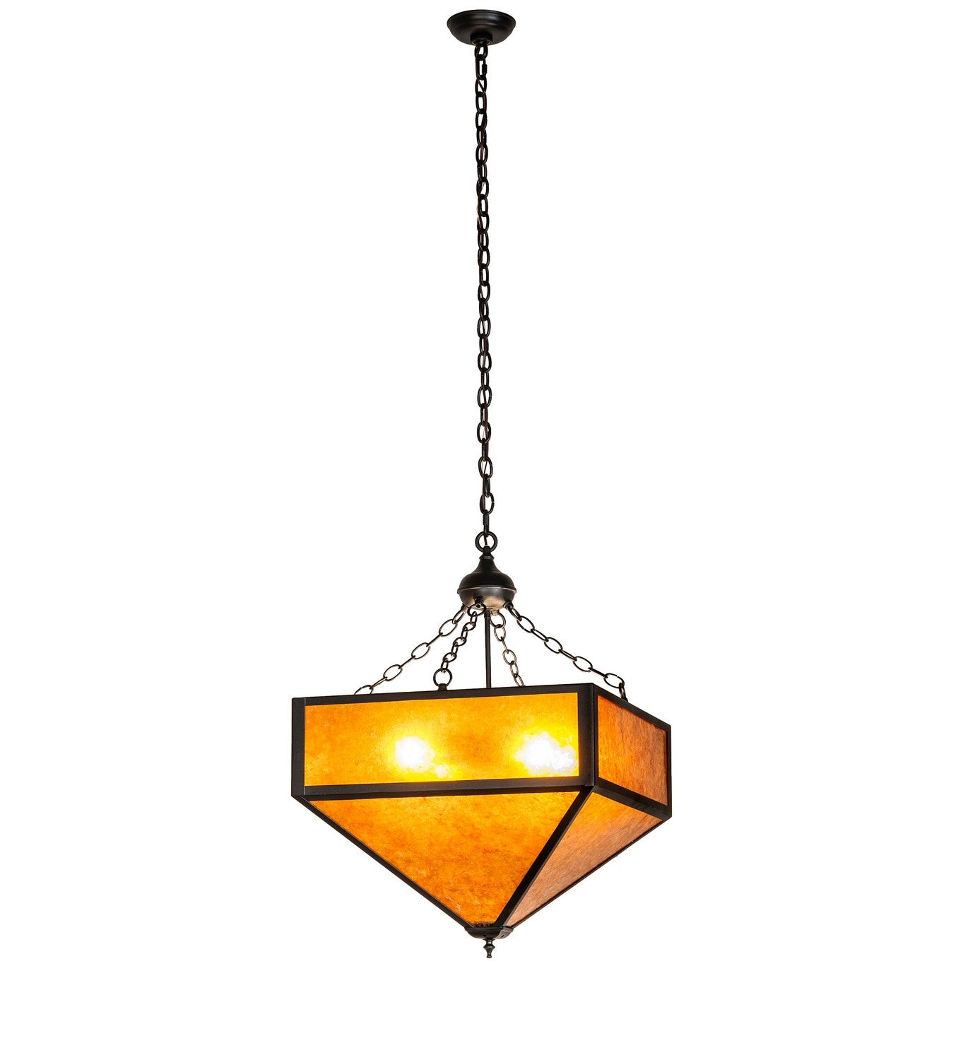 Meyda Tiffany - 277277 - Four Light Pendant - Mission - Textured Black