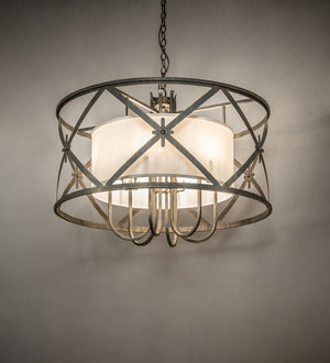 Meyda Tiffany - 272439 - Six Light Pendant - Penelope - Antique Brass