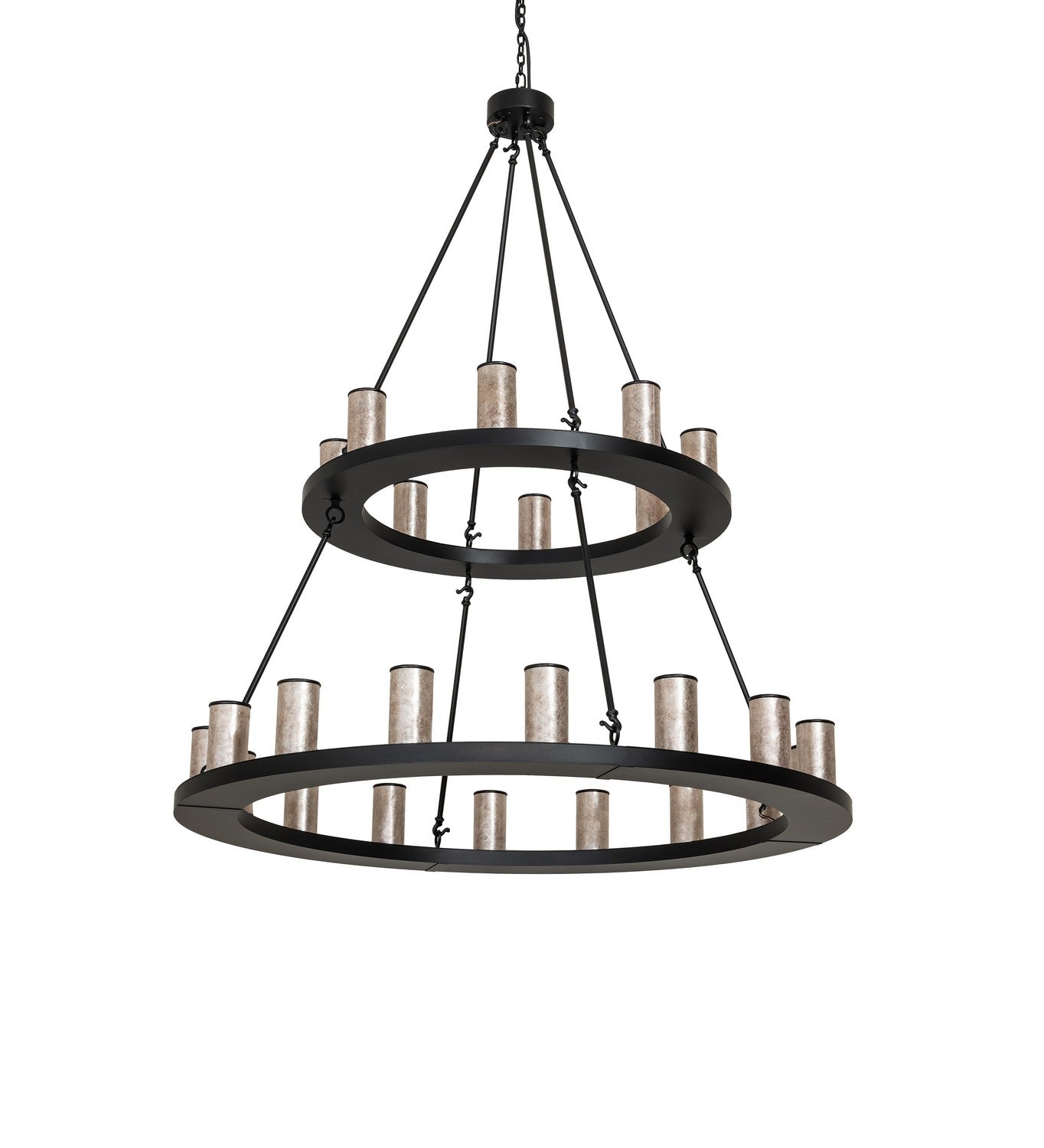 Meyda Tiffany - 272481 - 24 Light Chandelier - Loxley - Black Satin Wrought Iron