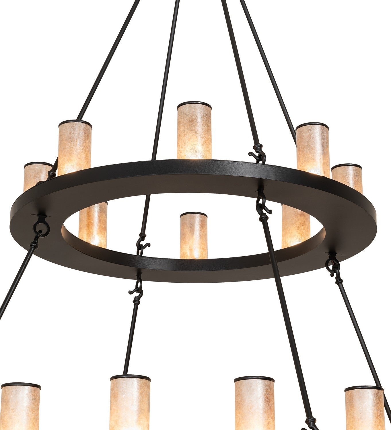 Meyda Tiffany - 272481 - 24 Light Chandelier - Loxley - Black Satin Wrought Iron