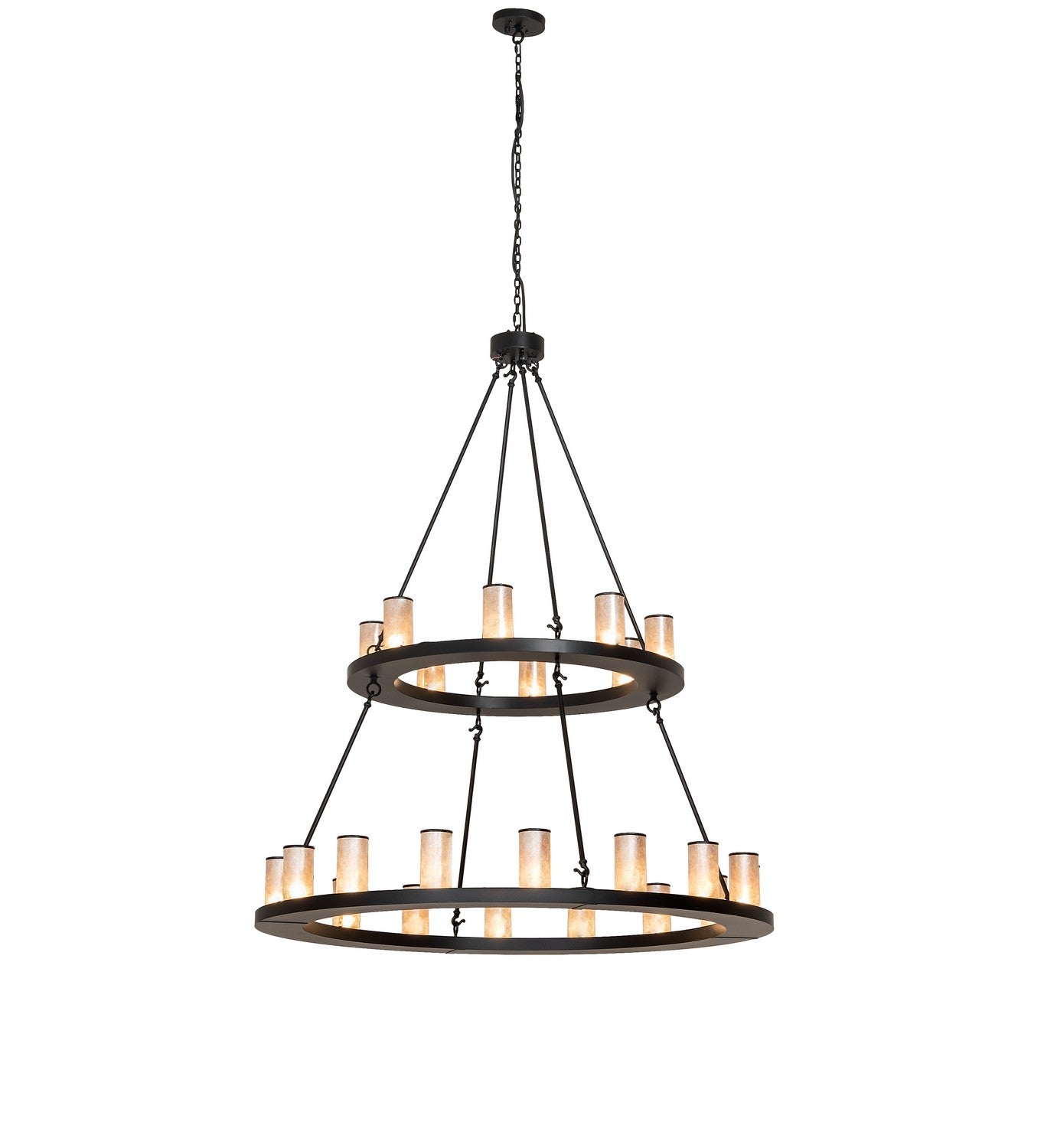 Meyda Tiffany - 272481 - 24 Light Chandelier - Loxley - Black Satin Wrought Iron