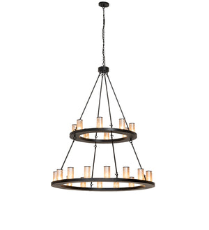 Meyda Tiffany - 272481 - 24 Light Chandelier - Loxley - Black Satin Wrought Iron