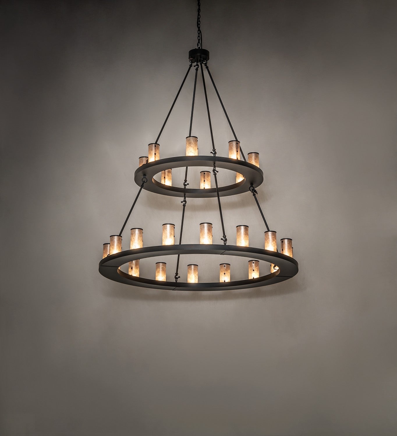 Meyda Tiffany - 272481 - 24 Light Chandelier - Loxley - Black Satin Wrought Iron