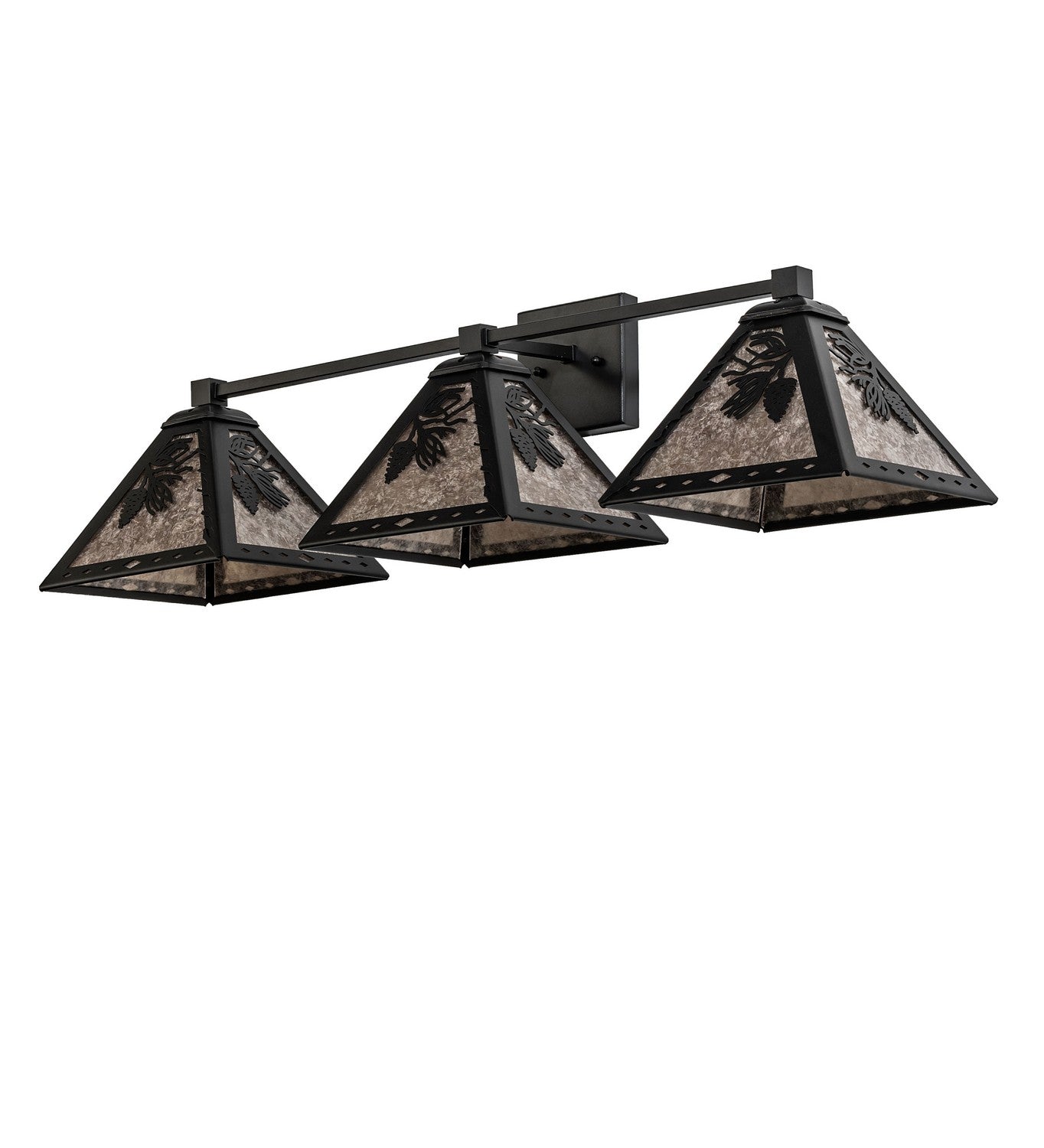 Meyda Tiffany - 275046 - Three Light Wall Sconce - Pinecone - Textured Black